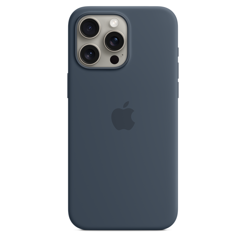 iPhone 15 Pro Max Silicone Case with MagSafe - Storm Blue - iSTYLE BG