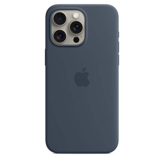 iPhone 15 Pro Max Silicone Case with MagSafe - Storm Blue - iSTYLE BG