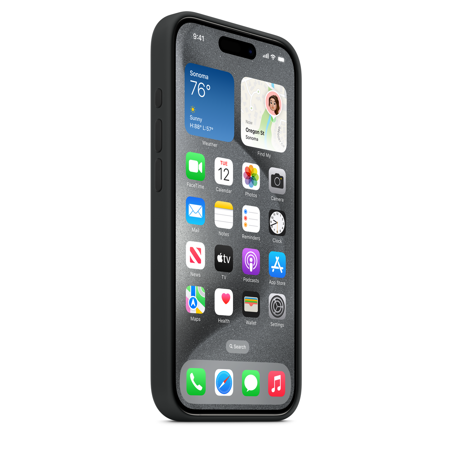 iPhone 15 Pro Silicone Case with MagSafe - Black - iSTYLE BG