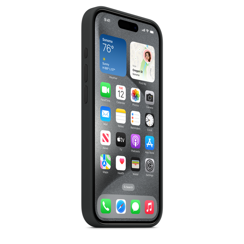 iPhone 15 Pro Silicone Case with MagSafe - Black - iSTYLE BG