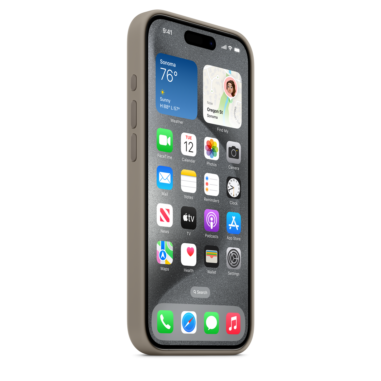iPhone 15 Pro Silicone Case with MagSafe - Clay - iSTYLE BG