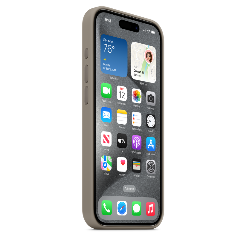 iPhone 15 Pro Silicone Case with MagSafe - Clay - iSTYLE BG