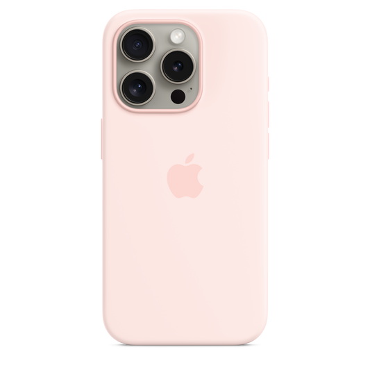 iPhone 15 Pro Silicone Case with MagSafe - Light Pink - iSTYLE BG