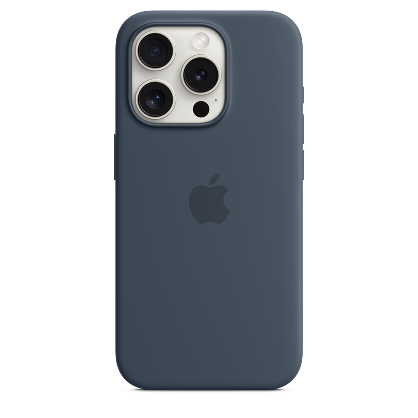 iPhone 15 Pro Silicone Case with MagSafe - Storm Blue - iSTYLE BG