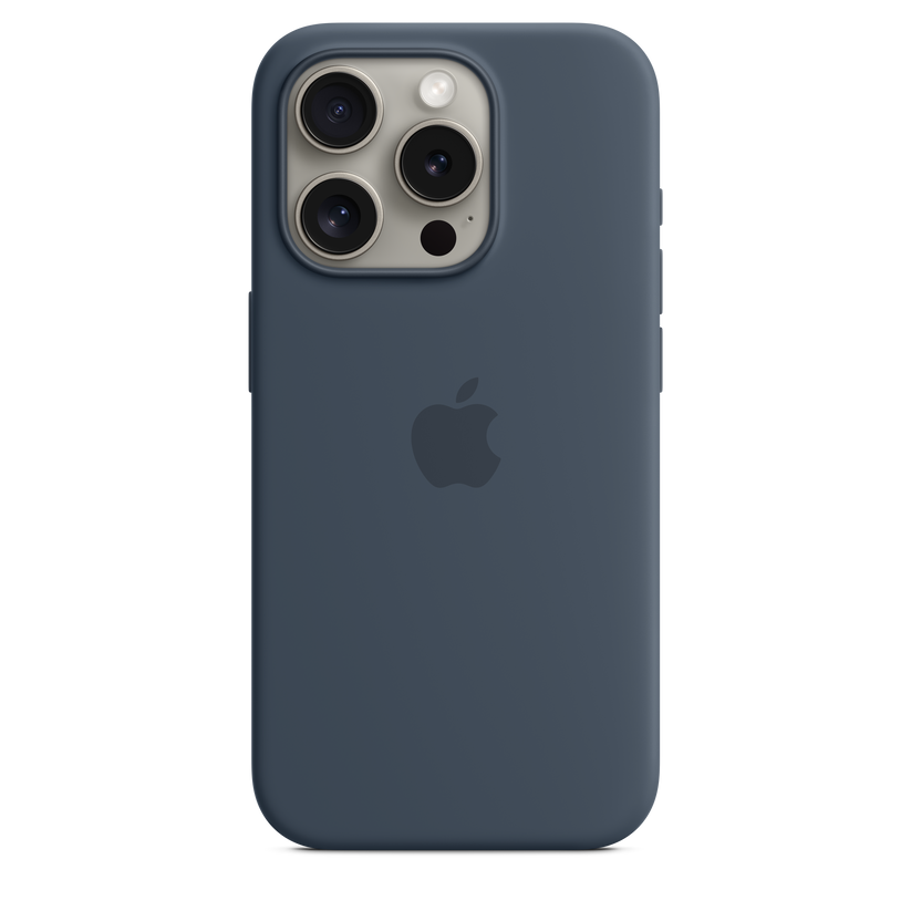 iPhone 15 Pro Silicone Case with MagSafe - Storm Blue - iSTYLE BG