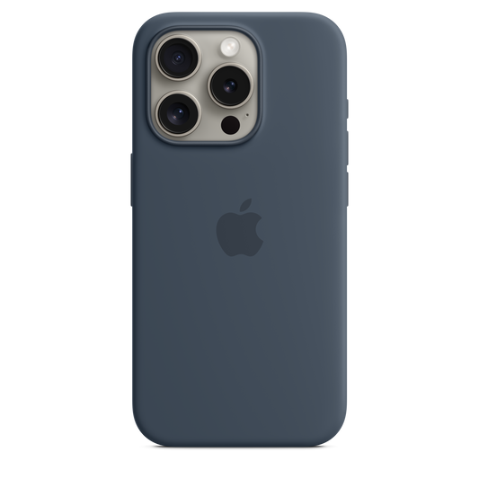 iPhone 15 Pro Silicone Case with MagSafe - Storm Blue - iSTYLE BG