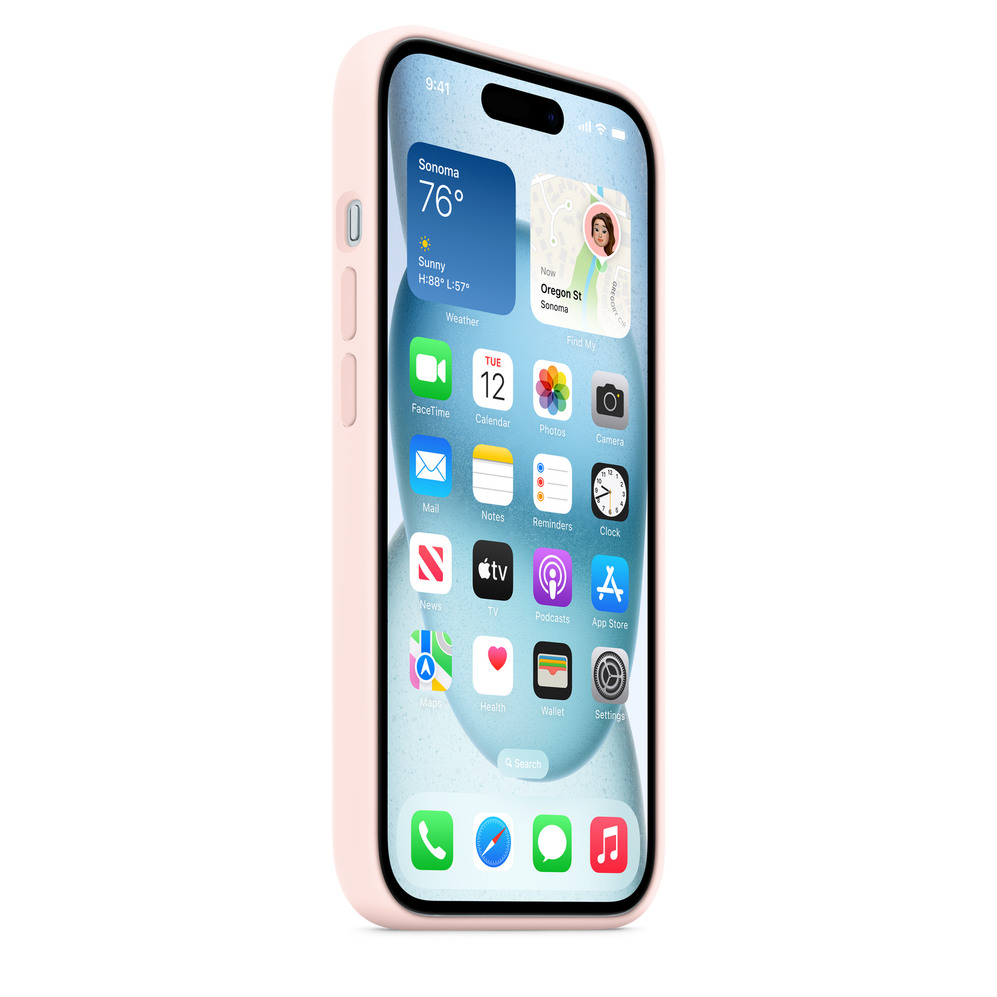 iPhone 15 Silicone Case with MagSafe - Light Pink - iSTYLE BG