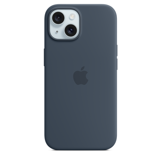iPhone 15 Silicone Case with MagSafe - Storm Blue - iSTYLE BG