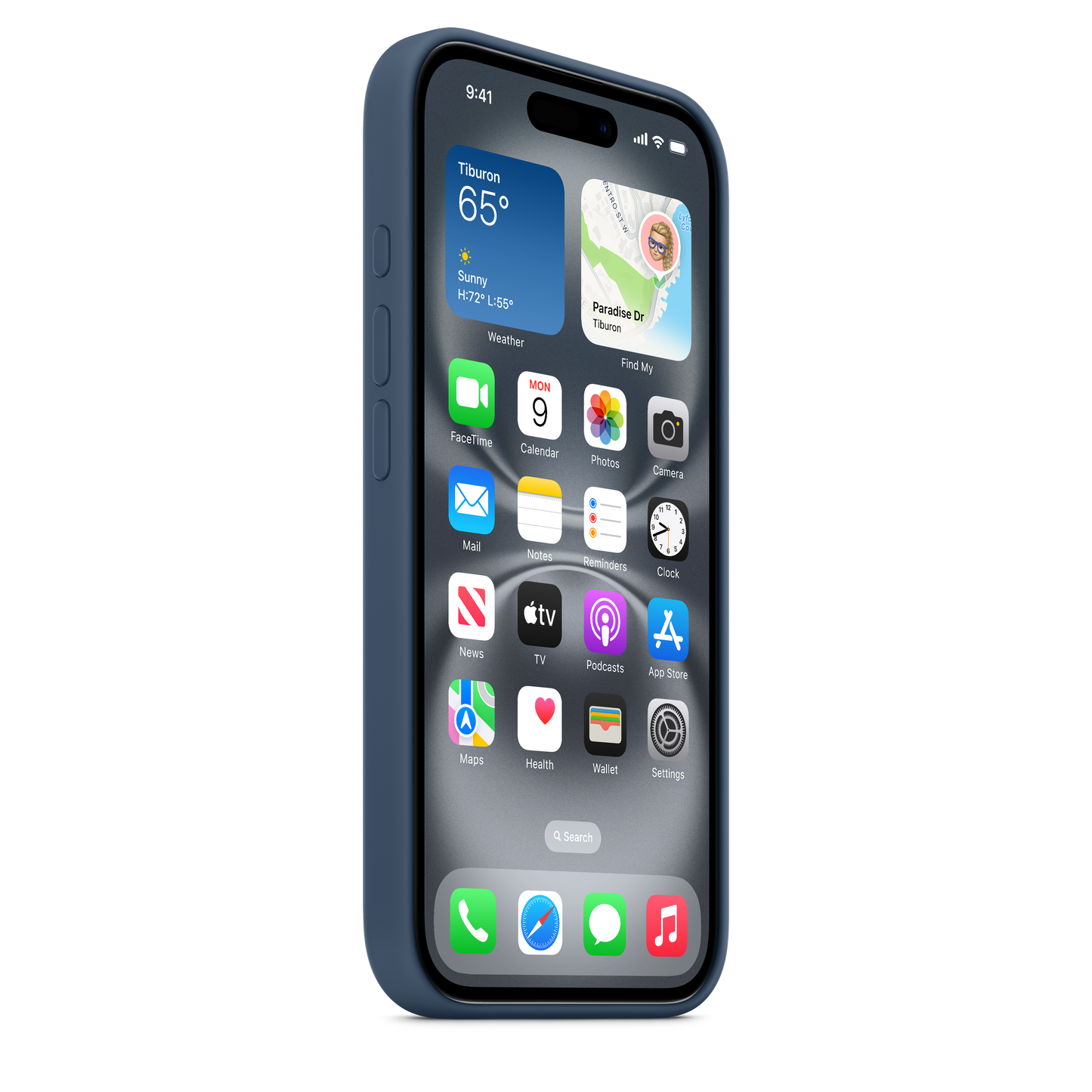 iPhone 16 Silicone Case with MagSafe - Denim - iSTYLE BG