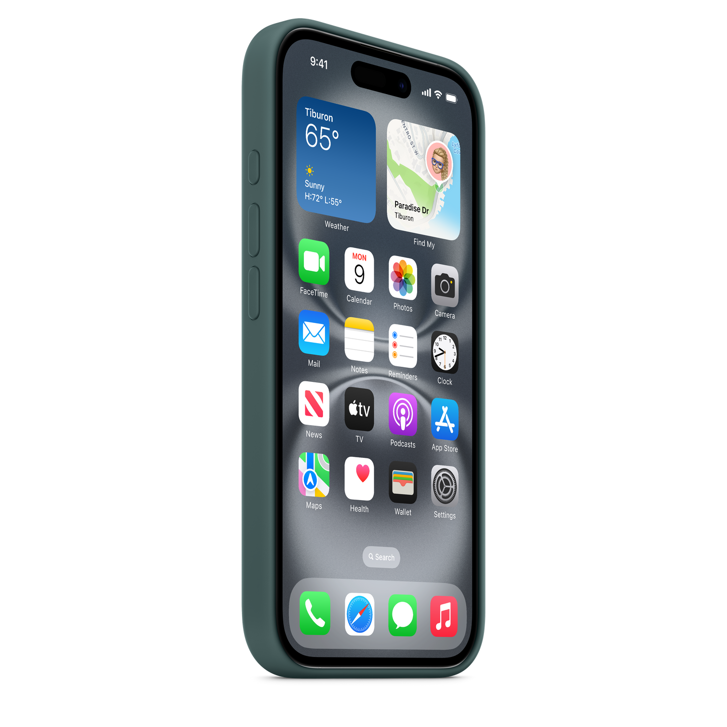 iPhone 16 Silicone Case with MagSafe - Lake Green - iSTYLE BG