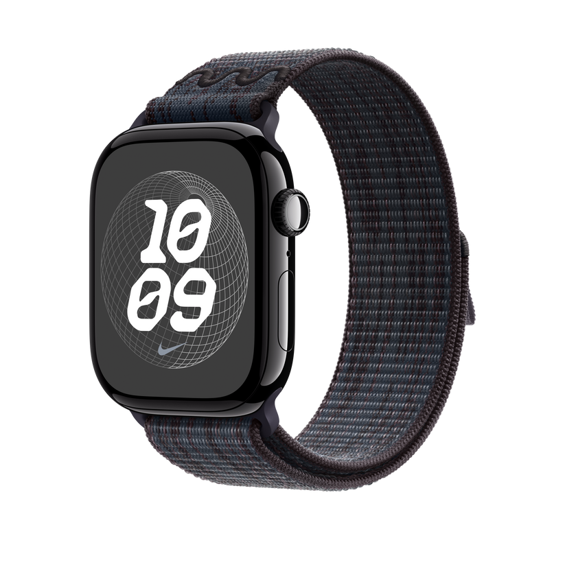 Каишка от Apple - 46 мм Black/Blue Nike Sport Loop - iSTYLE BG