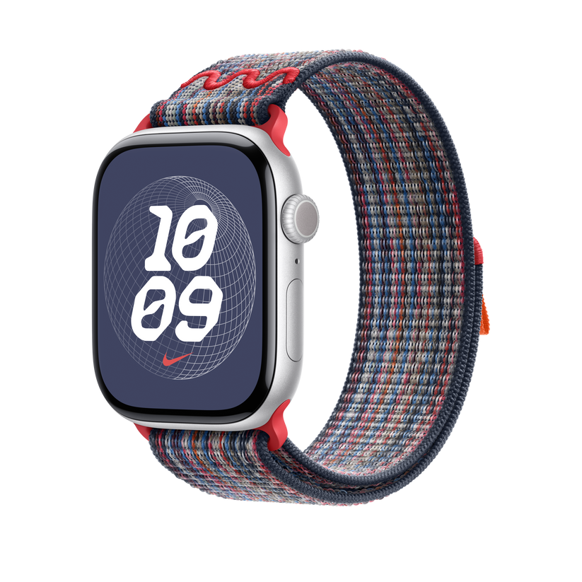 Каишка от Apple - 46 мм Blue/Red Nike Sport Loop - iSTYLE BG