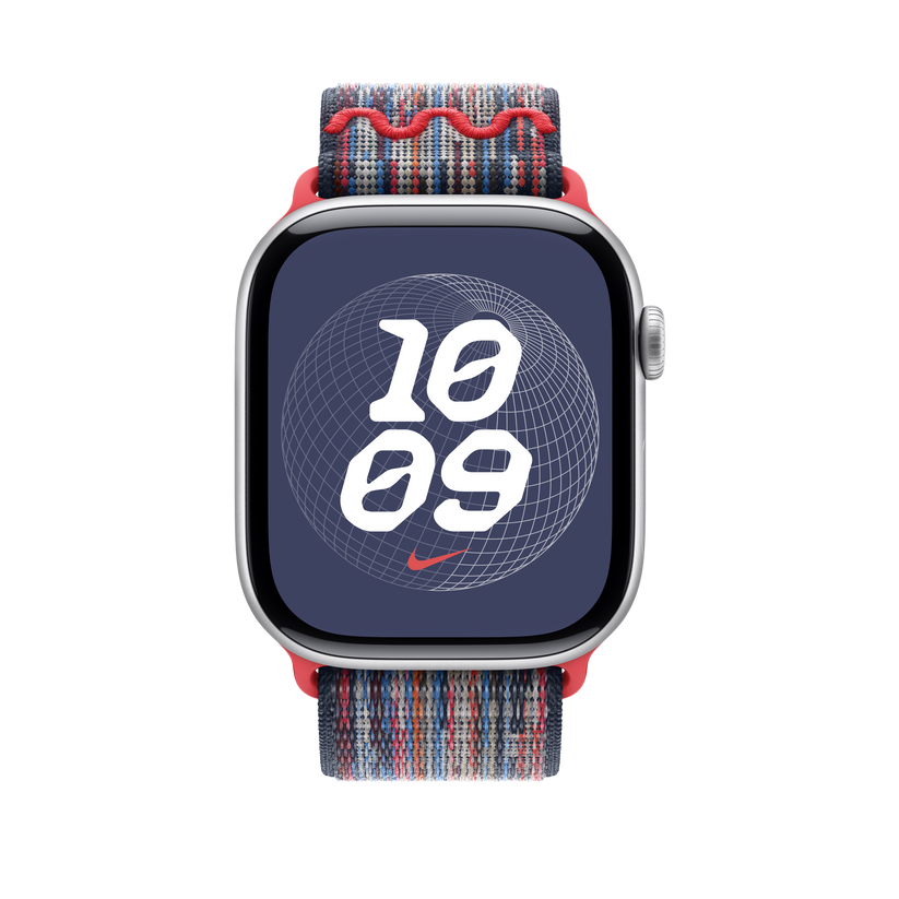 Каишка от Apple - 46 мм Blue/Red Nike Sport Loop - iSTYLE BG