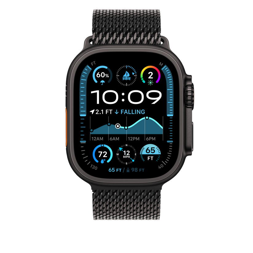 Каишка от Apple - 49 мм Black Titanium Milanese Loop - Medium - iSTYLE BG