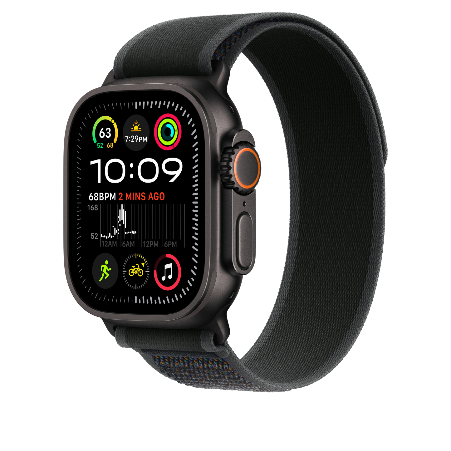 49mm Black Trail Loop - M/L - Black Titanium Finish - iSTYLE BG