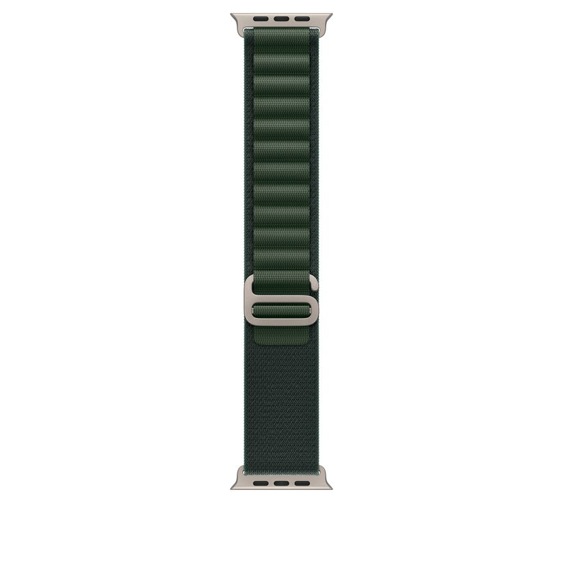 Каишка от Apple - 49 мм Dark Green Alpine Loop - Large - Natural Titanium Finish - iSTYLE BG