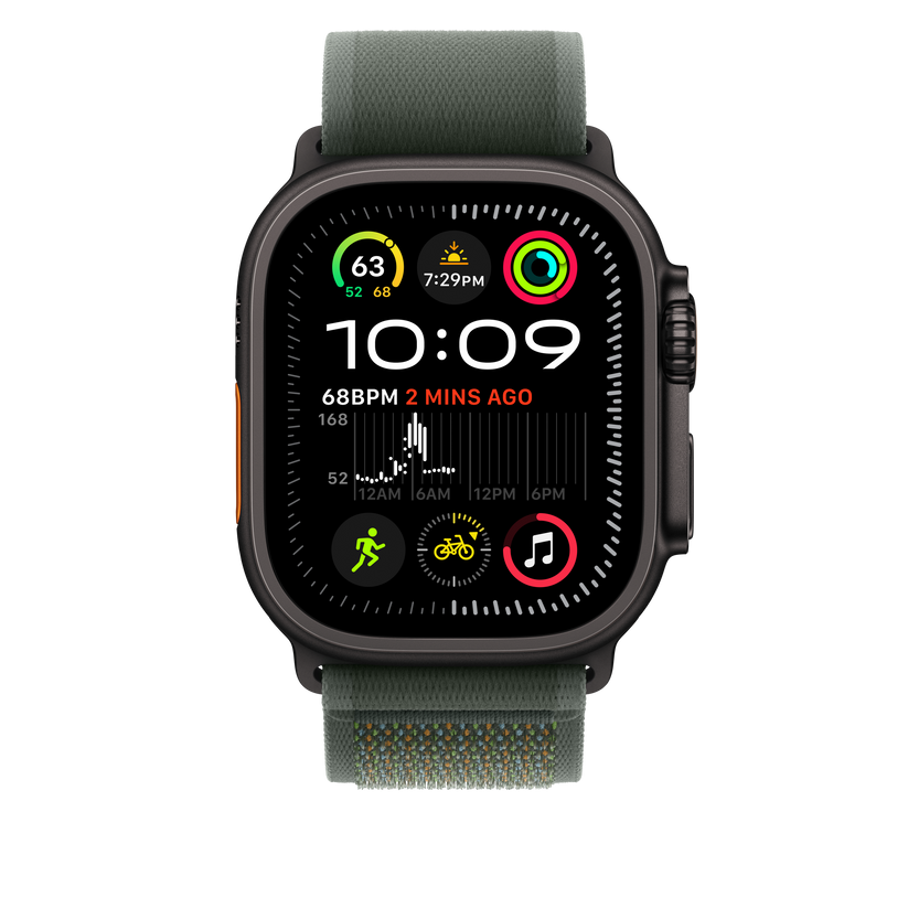 Каишка от Apple - 49 мм Green Trail Loop - S/M - Black Titanium Finish - iSTYLE BG