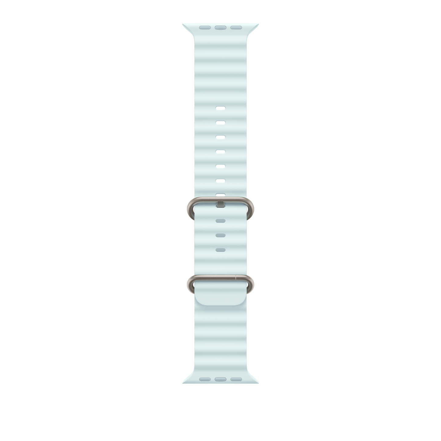 49mm Ice Blue Ocean Band - Natural Titanium Finish - iSTYLE BG