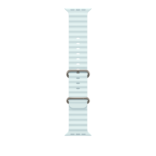 49mm Ice Blue Ocean Band - Natural Titanium Finish - iSTYLE BG