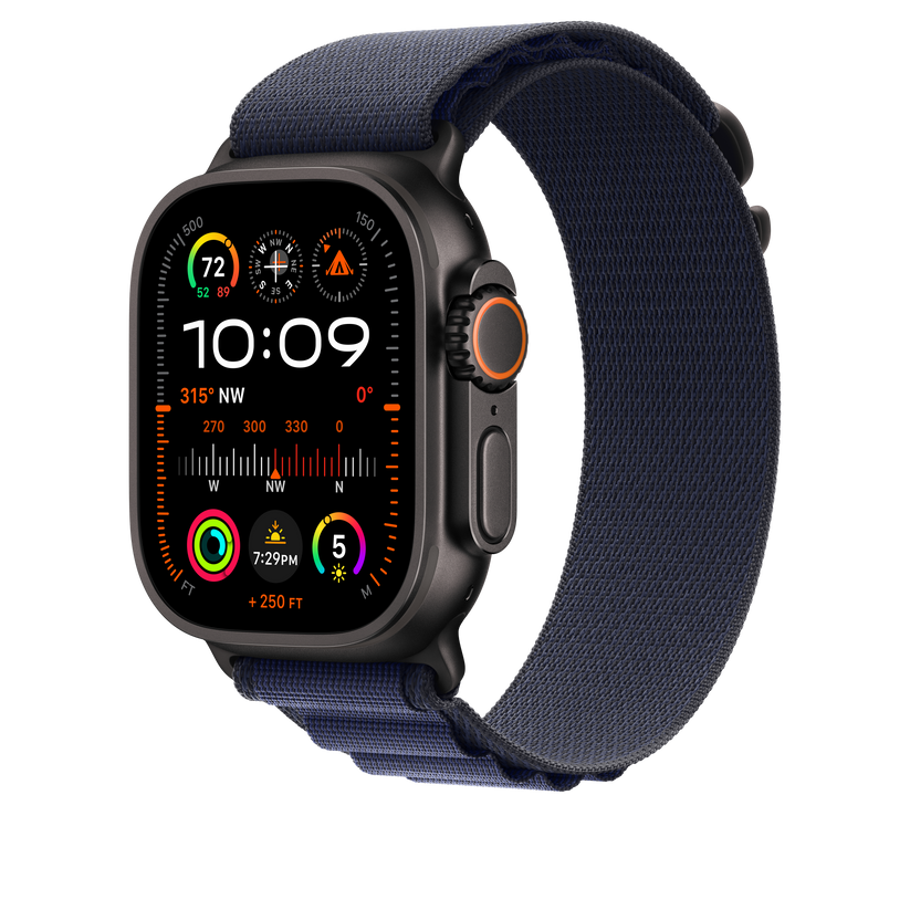 Каишка от Apple - 49 мм Navy Alpine Loop - Medium - Black Titanium Finish - iSTYLE BG