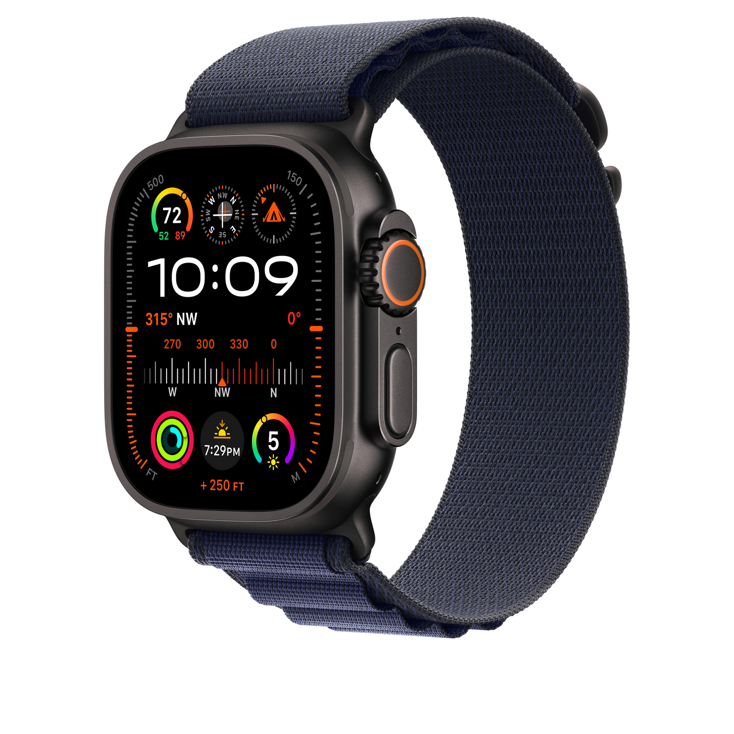 49mm Navy Alpine Loop - Small - Black Titanium Finish - iSTYLE BG
