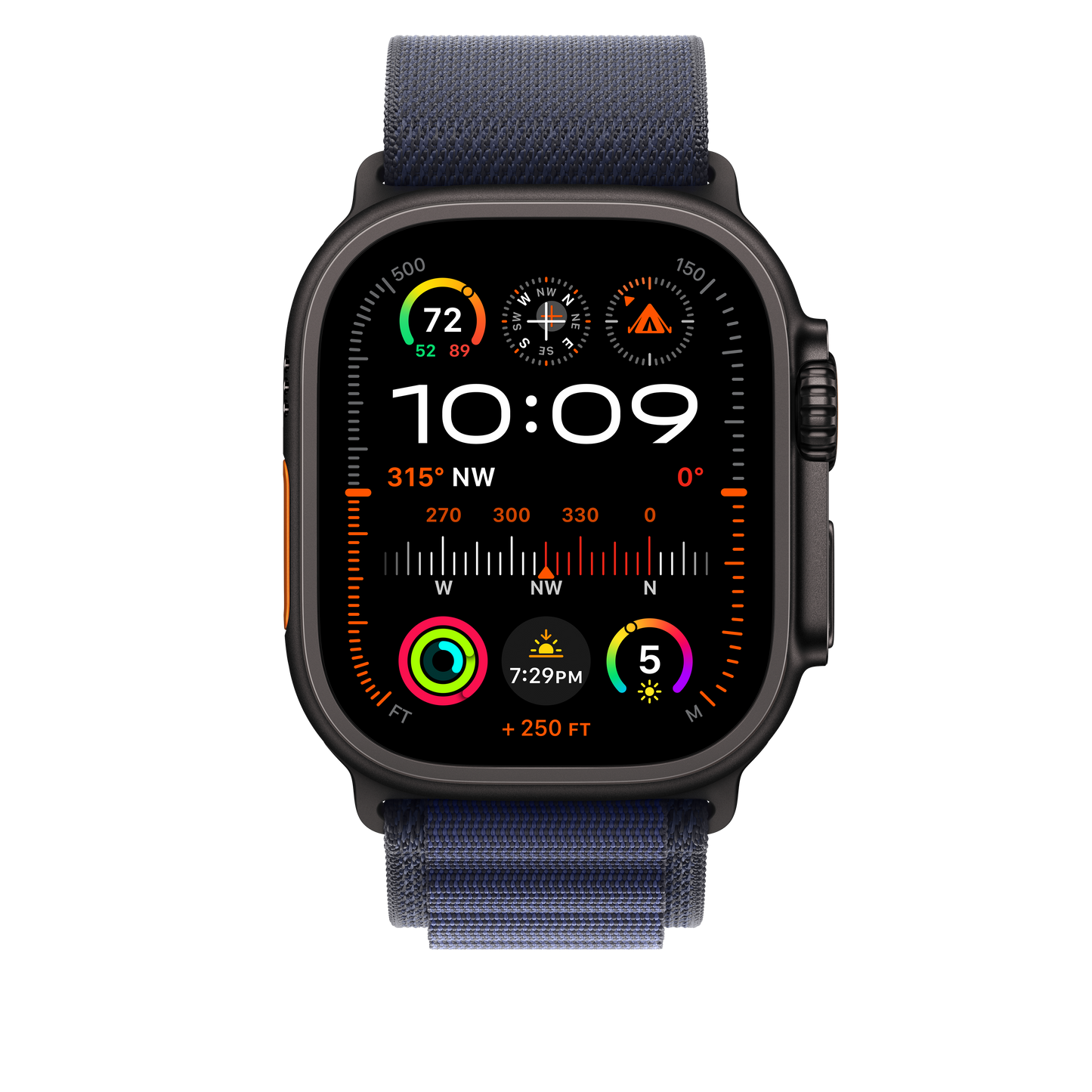 49mm Navy Alpine Loop - Small - Black Titanium Finish - iSTYLE BG