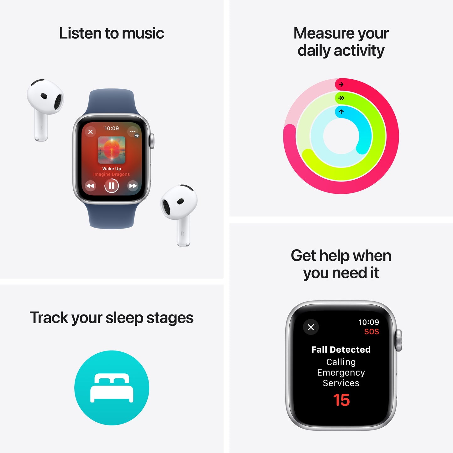 Apple Watch SE GPS 40mm Starlight Aluminium Case with Lake Green Sport Loop - iSTYLE BG