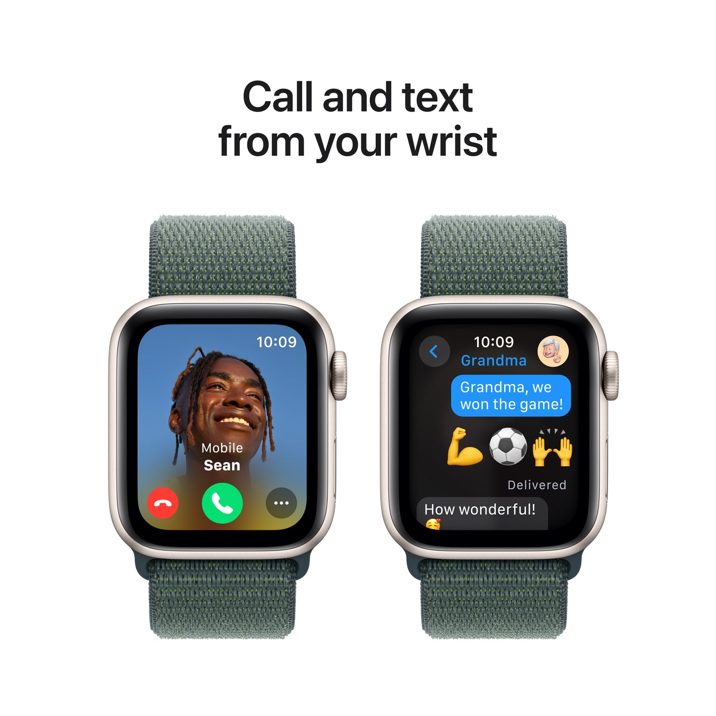 Apple Watch SE GPS 40mm Starlight Aluminium Case with Lake Green Sport Loop - iSTYLE BG