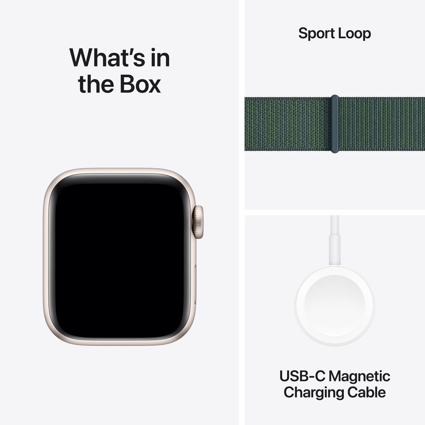Apple Watch SE GPS 40mm Starlight Aluminium Case with Lake Green Sport Loop - iSTYLE BG