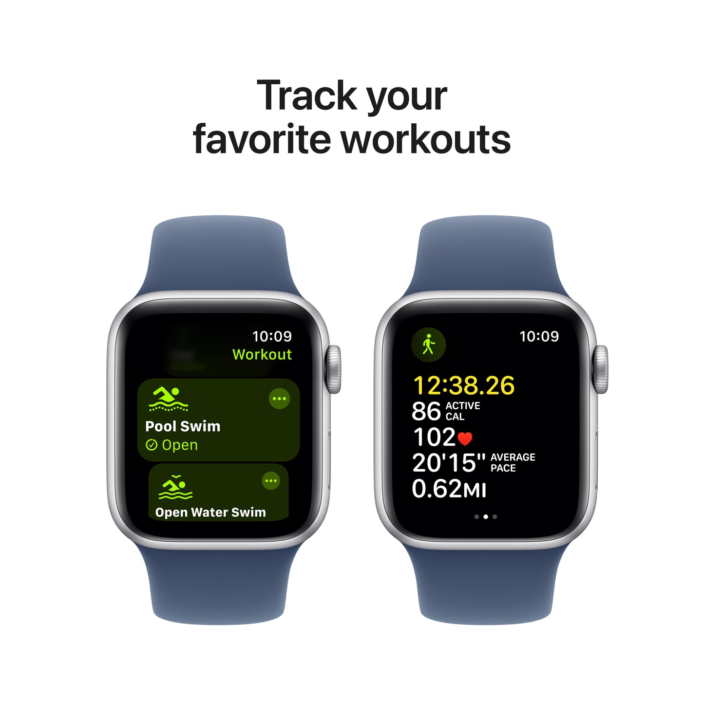 Apple Watch SE GPS + Cellular 40mm Silver Aluminium Case with Denim Sport Band - S/M - iSTYLE BG