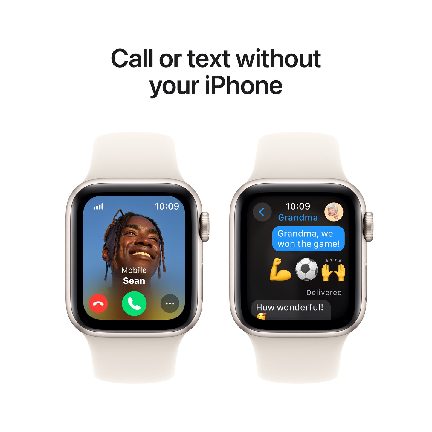 Apple Watch SE GPS + Cellular 40mm Starlight Aluminium Case with Starlight Sport Band - S/M - iSTYLE BG