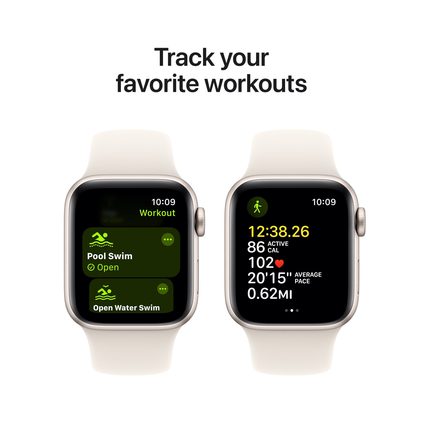 Apple Watch SE GPS + Cellular 40mm Starlight Aluminium Case with Starlight Sport Band - S/M - iSTYLE BG