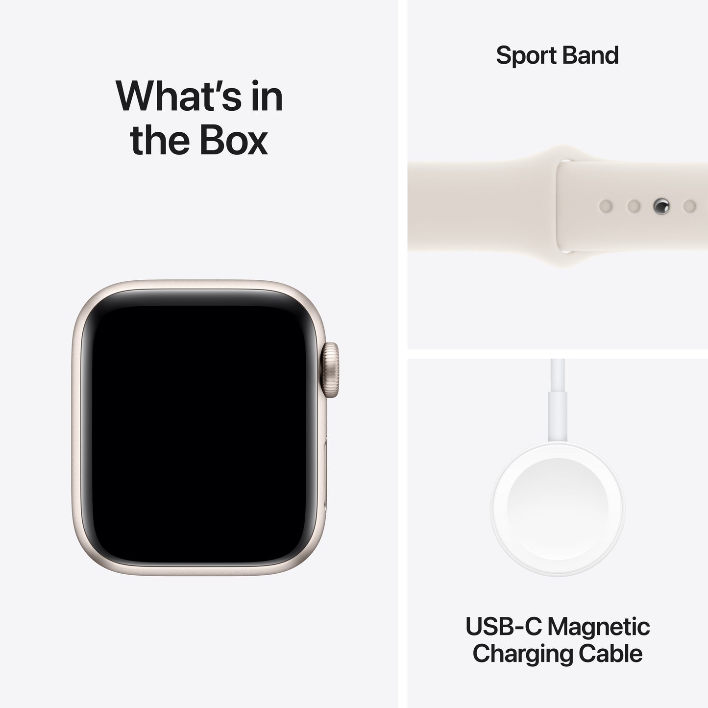 Apple Watch SE GPS + Cellular 40mm Starlight Aluminium Case with Starlight Sport Band - S/M - iSTYLE BG