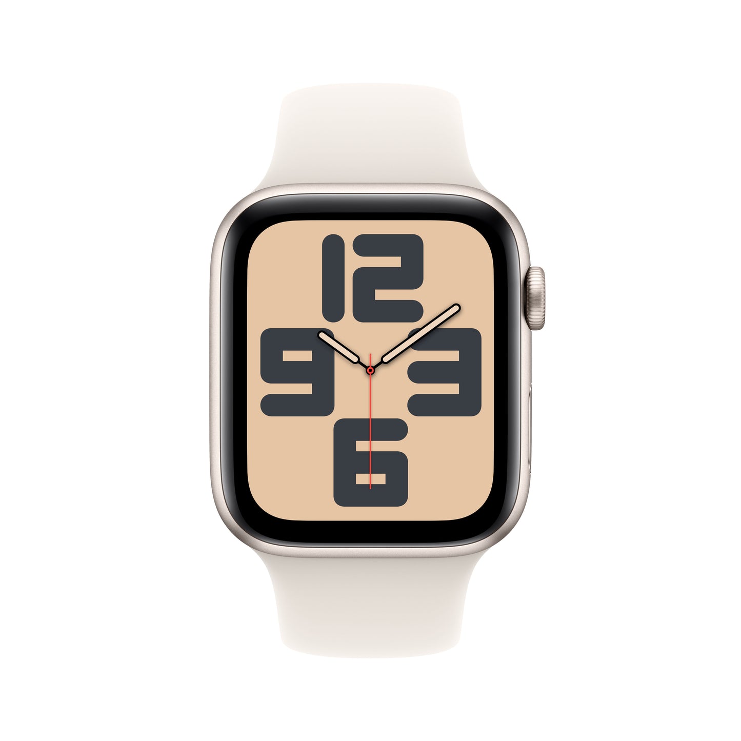 Apple Watch SE GPS 44mm Starlight Aluminium Case with Starlight Sport Band - M/L - iSTYLE BG