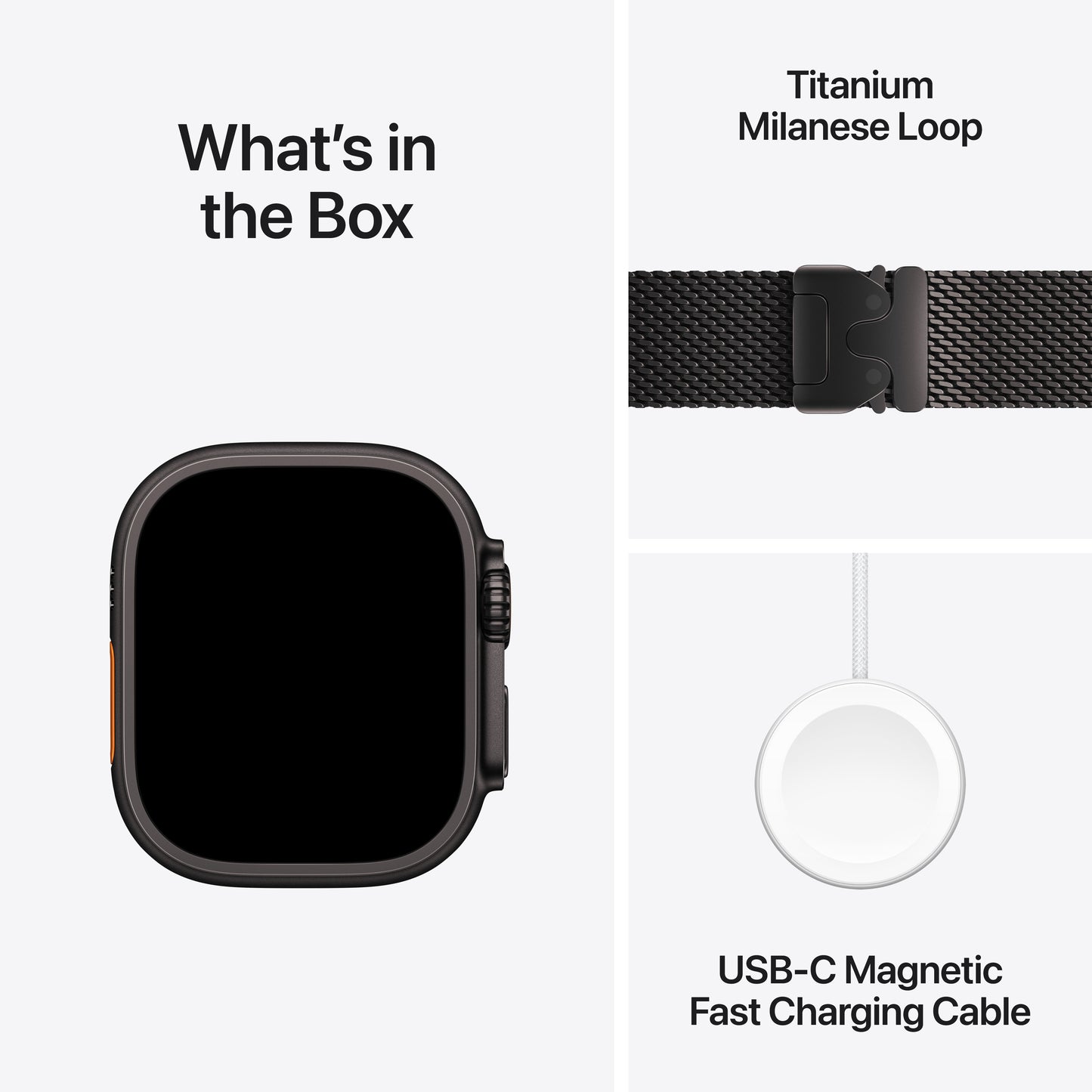 Apple Watch Ultra 2 GPS + Cellular 49mm Black Titanium Case with Black Titanium Milanese Loop - Large - iSTYLE BG