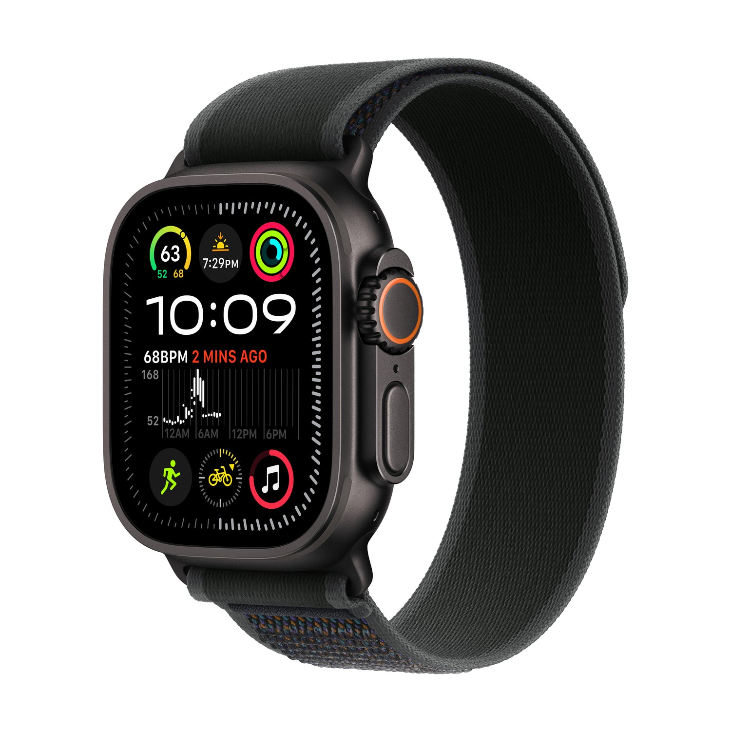 Apple Watch Ultra 2 GPS + Cellular 49mm Black Titanium Case with Black Trail Loop - S/M - iSTYLE BG