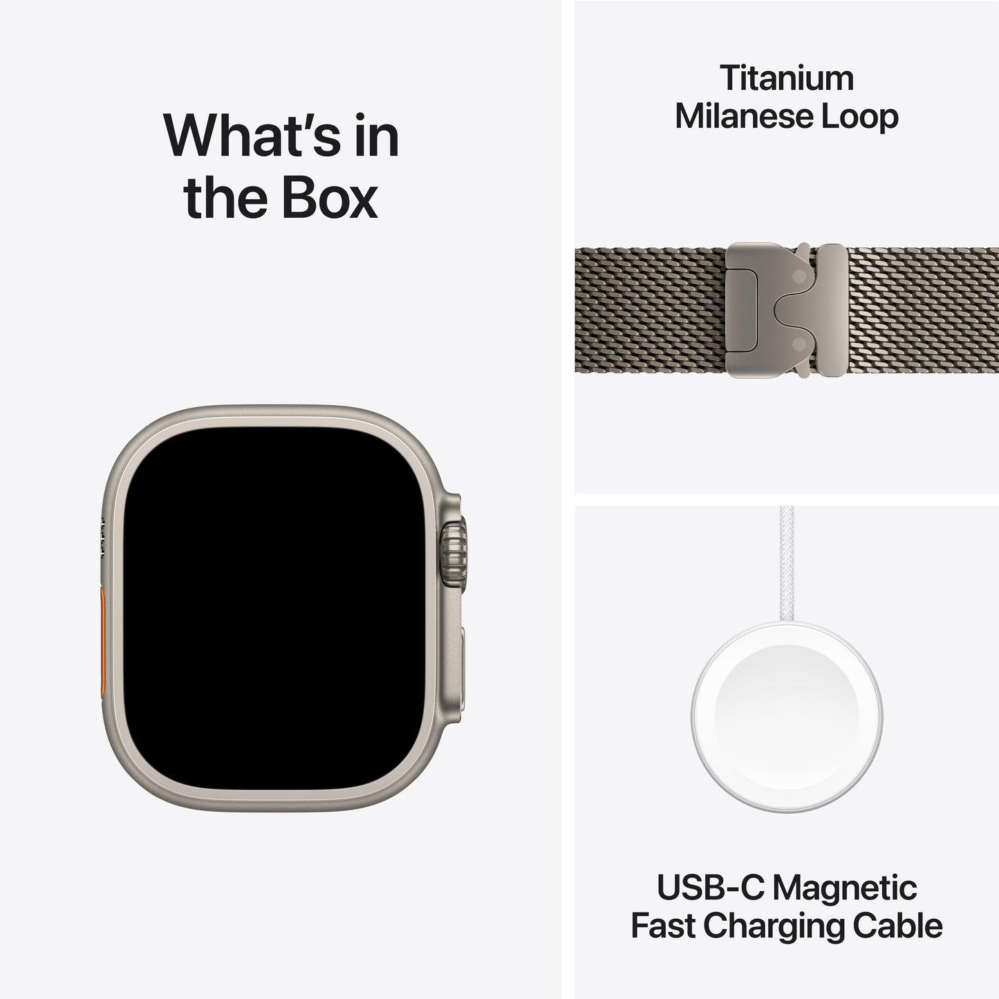 Apple Watch Ultra 2 GPS + Cellular 49mm Natural Titanium Case with Natural Titanium Milanese Loop - Large - iSTYLE BG