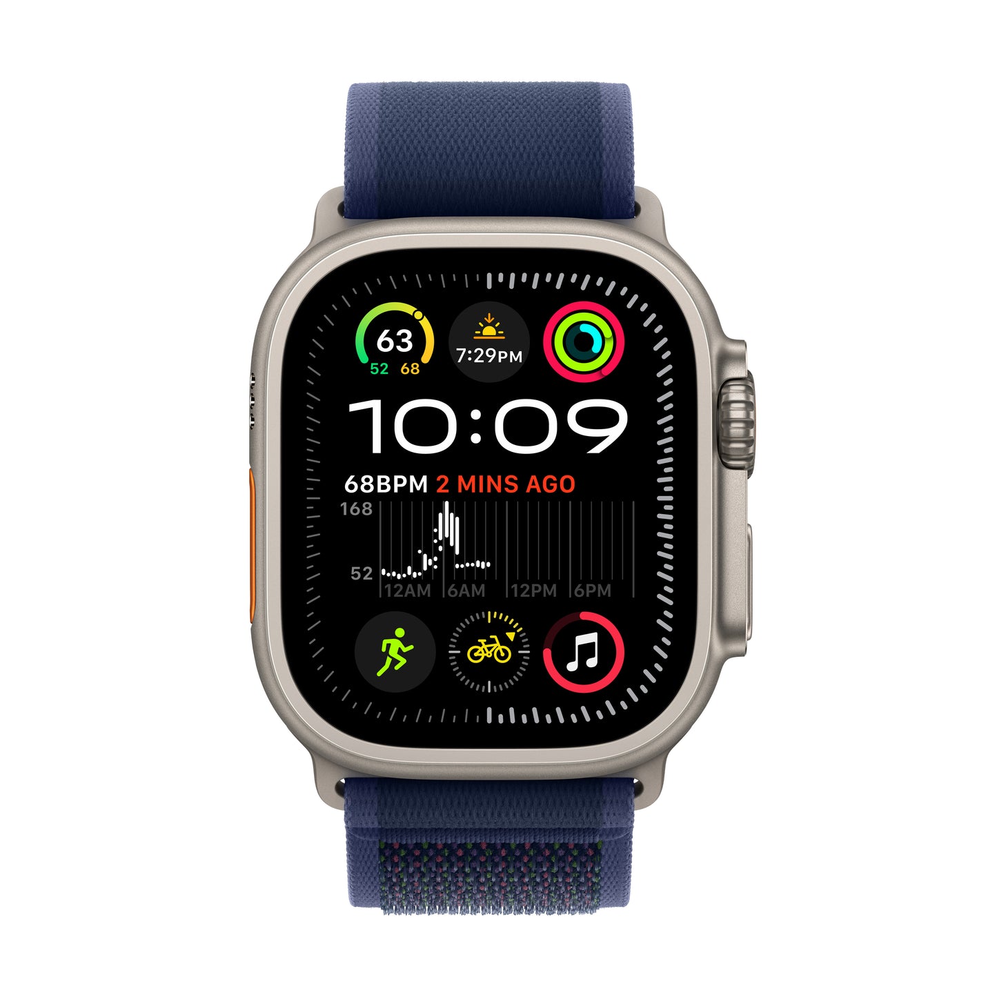 Apple Watch Ultra 2 GPS + Cellular 49mm Natural Titanium Case with Blue Trail Loop - S/M - iSTYLE BG