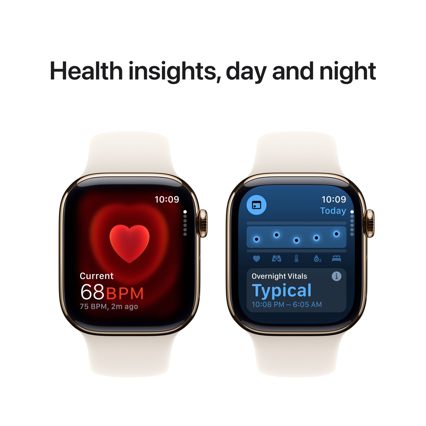 Apple Watch Series 10 GPS + Cellular 42mm Gold Titanium Case with Starlight Sport Band - M/L - iSTYLE BG