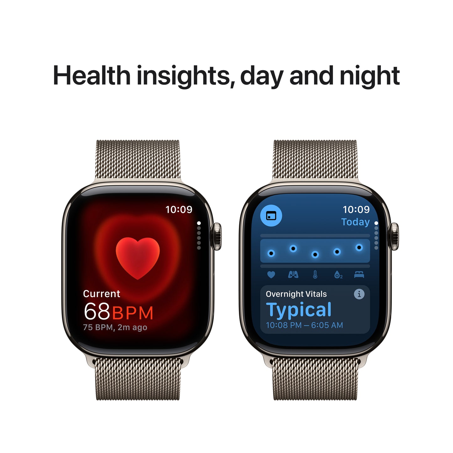 Apple Watch Series 10 GPS + Cellular 46mm Natural Titanium Case with Natural Milanese Loop - S/M - iSTYLE BG