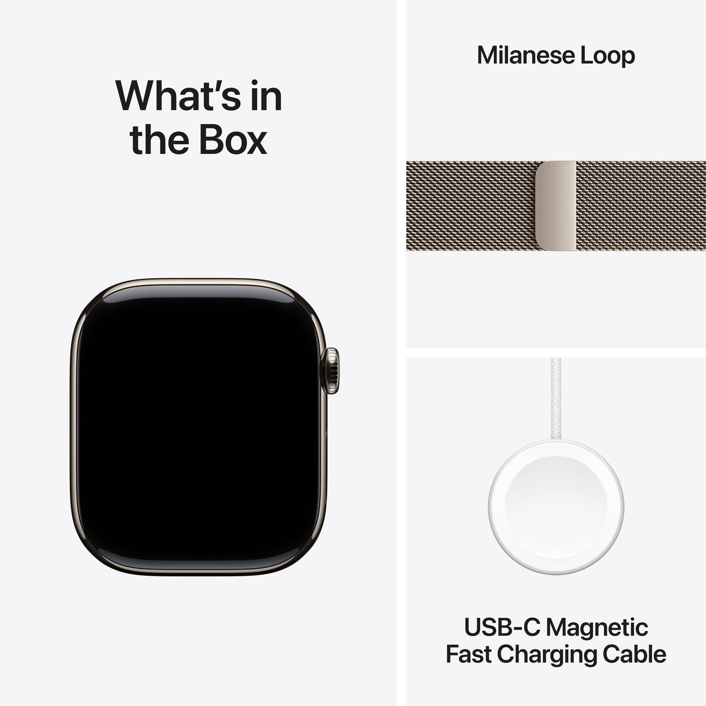 Apple Watch Series 10 GPS + Cellular 46mm Natural Titanium Case with Natural Milanese Loop - S/M - iSTYLE BG