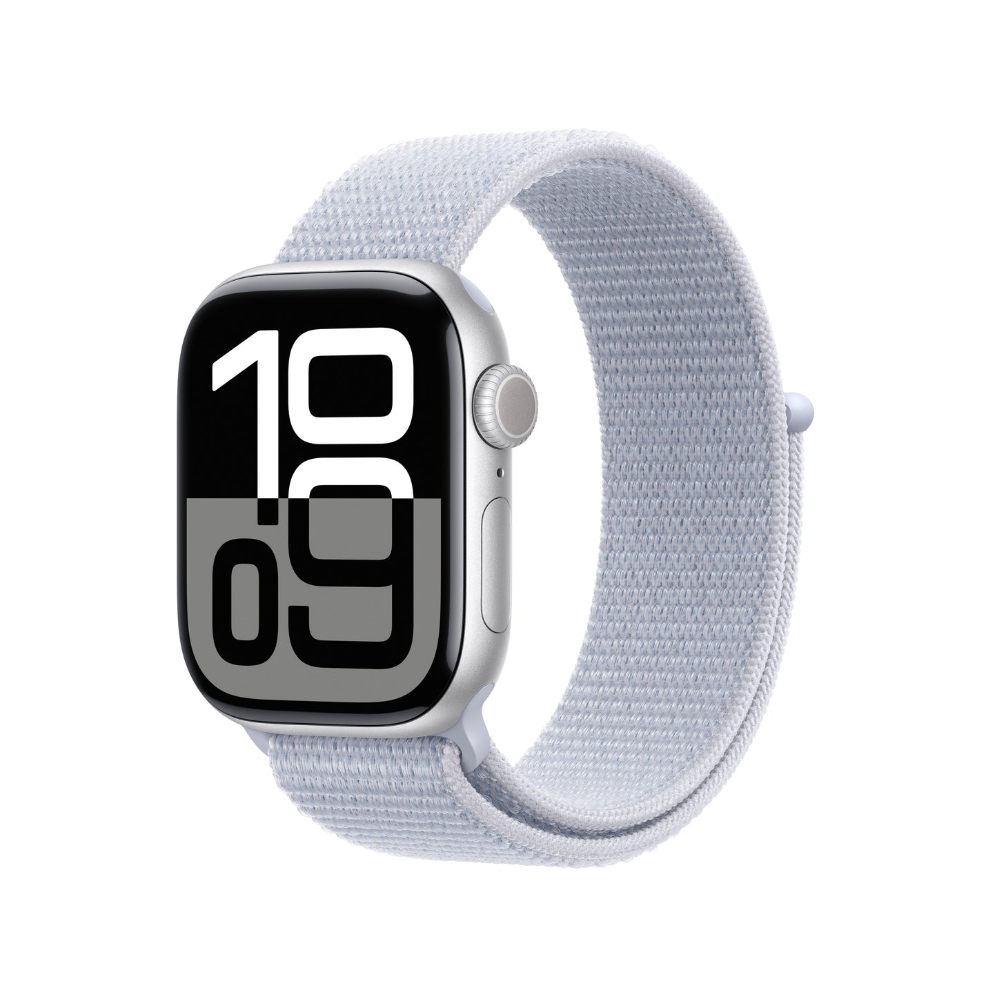 Apple Watch Series 10 GPS 42mm Silver Aluminium Case with Blue Cloud Sport Loop - iSTYLE BG