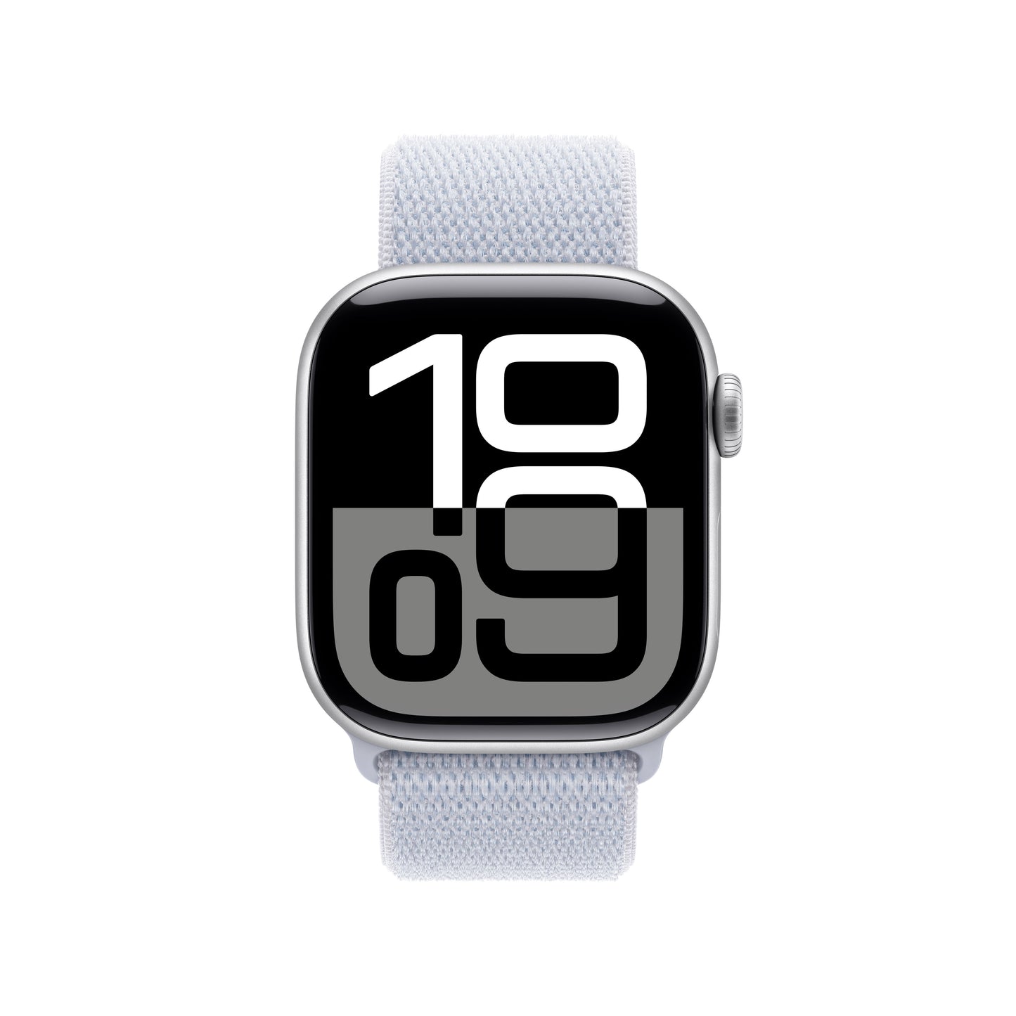 Apple Watch Series 10 GPS 42mm Silver Aluminium Case with Blue Cloud Sport Loop - iSTYLE BG