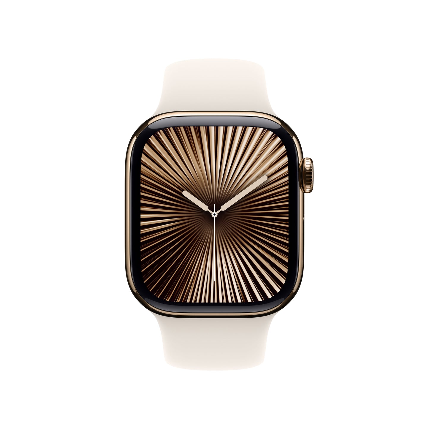 Apple Watch Series 10 GPS + Cellular 42mm Gold Titanium Case with Starlight Sport Band - M/L - iSTYLE BG