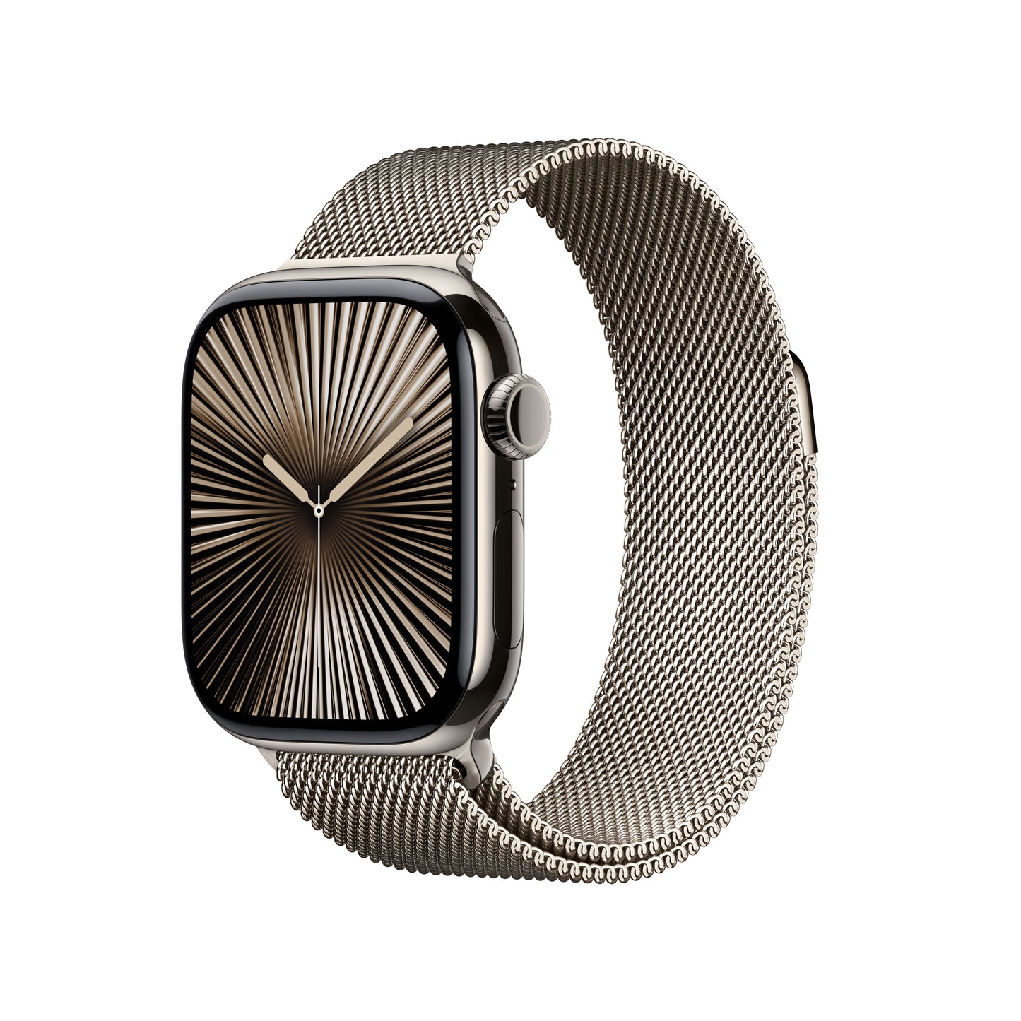 Apple Watch Series 10 GPS + Cellular 42mm Natural Titanium Case with Natural Milanese Loop - iSTYLE BG