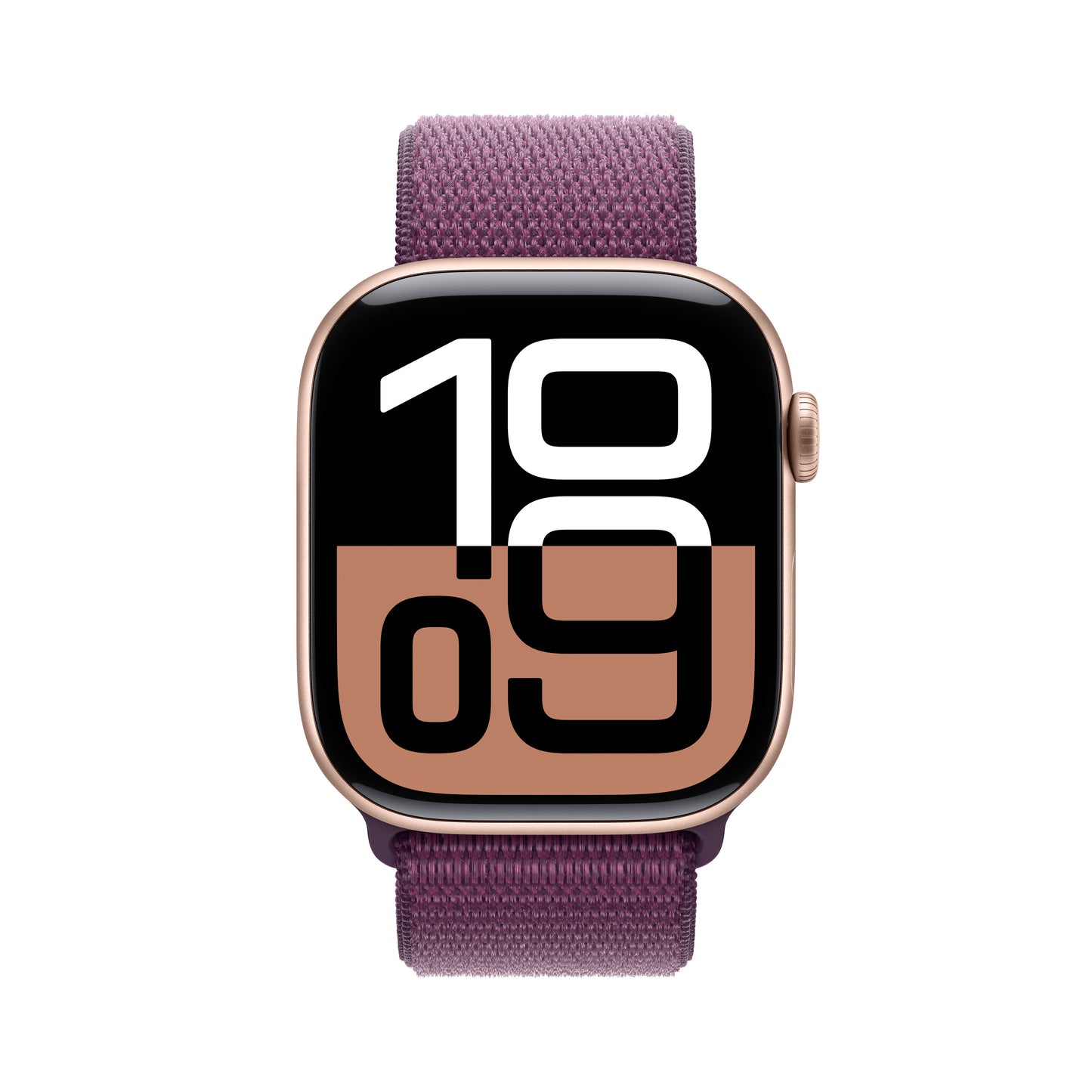 Apple Watch Series 10 GPS + Cellular 46mm Rose Gold Aluminium Case with Plum Sport Loop - iSTYLE BG