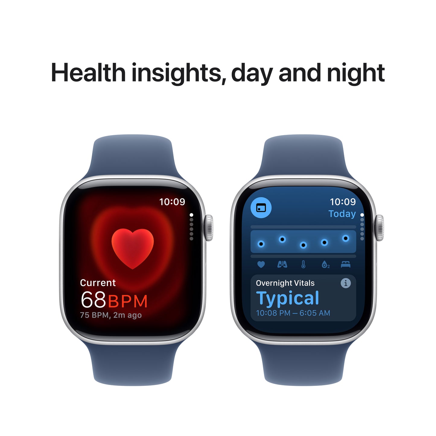 Apple Watch Series 10 GPS 46mm Silver Aluminium Case with Denim Sport Band - S/M - iSTYLE BG