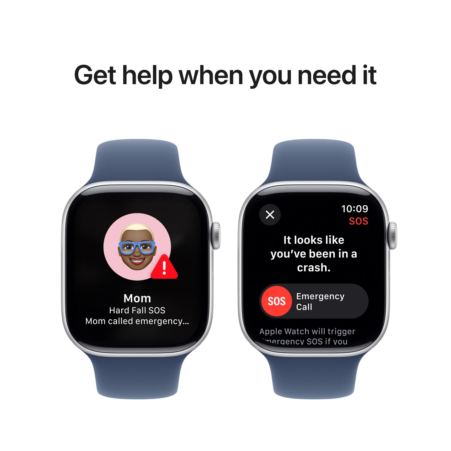 Apple Watch Series 10 GPS 46mm Silver Aluminium Case with Denim Sport Band - S/M - iSTYLE BG