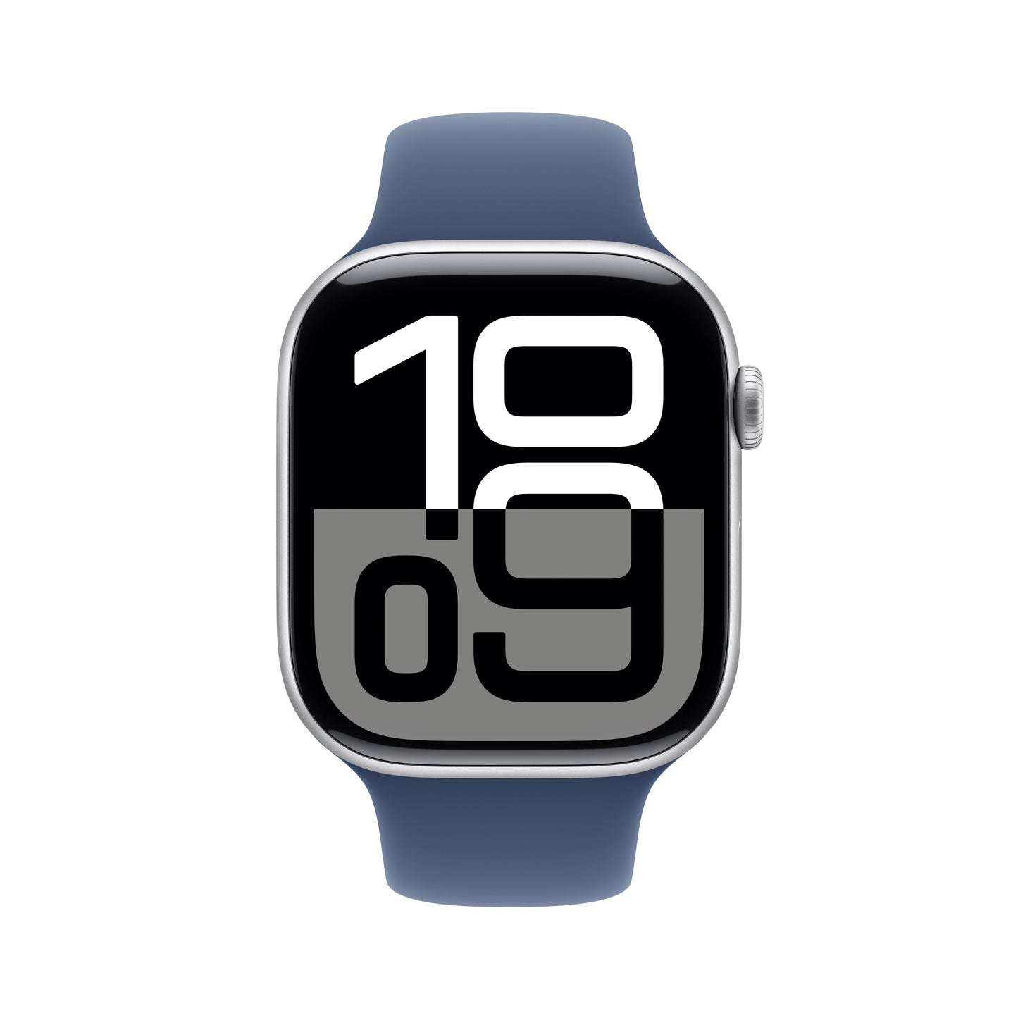 Apple Watch Series 10 GPS 46mm Silver Aluminium Case with Denim Sport Band - S/M - iSTYLE BG