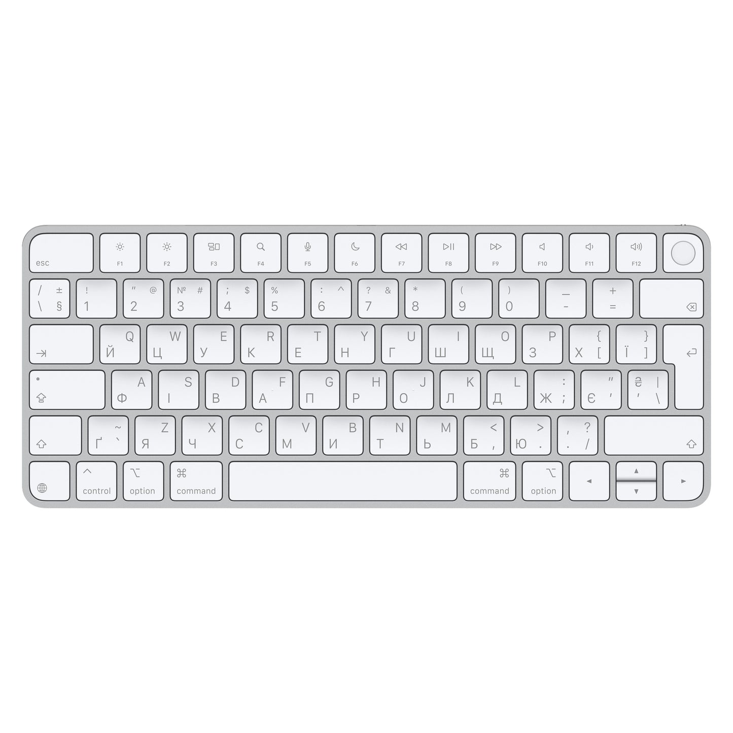 Magic Keyboard with Touch ID for Mac models with Apple silicon - Ukrainian - iSTYLE BG